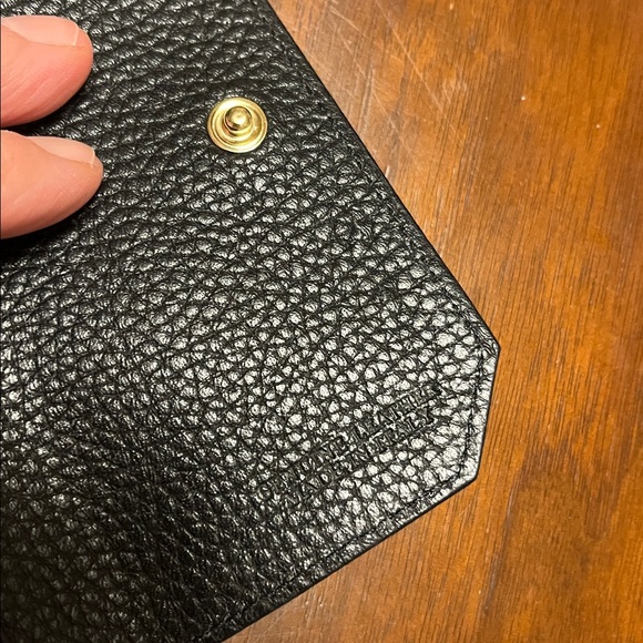 Black grain leather Valentina Italian small wallet, never been used - Picture 4 of 12